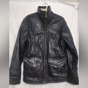 Moda Italiano American Born Genuine Leather Sherpa Fur Insulating Jacket